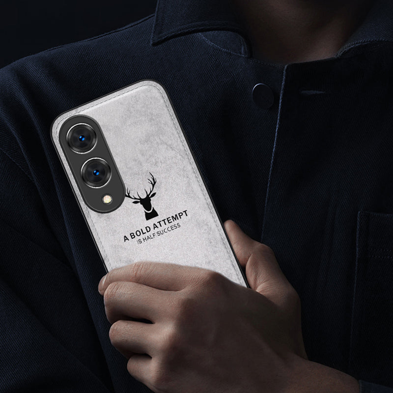 For vivo Y17s 4G Phone Case Soft Texture Deer Pattern Cover - Black For vivo Y17s 4G Phone Case Soft Texture Deer Pattern Cover - Black